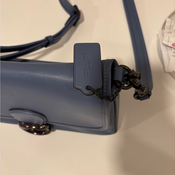 Coach Blue Crossbody Bag with Black Accents - Picture 6 of 6
